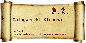 Malagurszki Kisanna névjegykártya